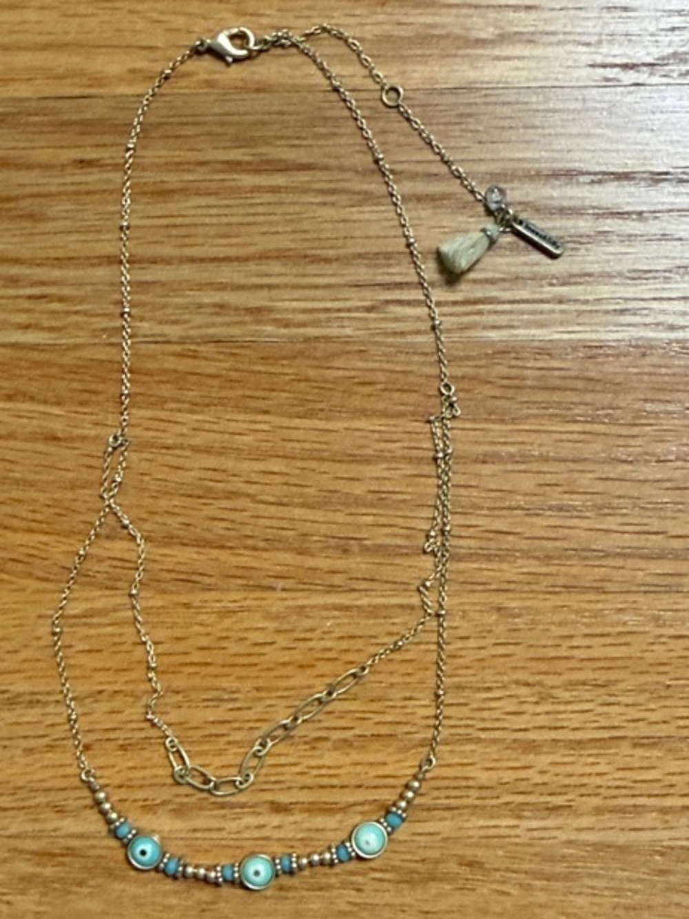 lonna & lilly Gold-Tone Layered Necklace with Turquoise Bead Accents